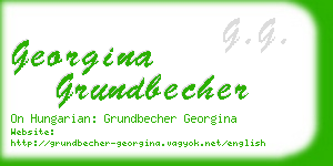 georgina grundbecher business card